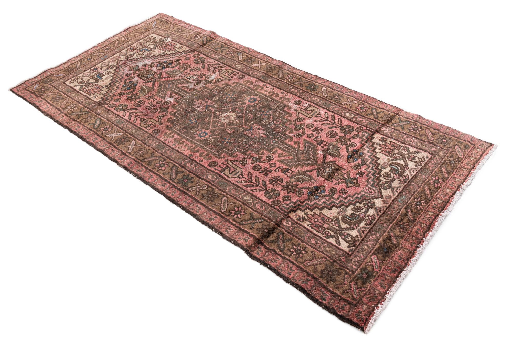 3' 3 x 6' 8 Hand Knotted Ultra Vintage Persian Wool Rug