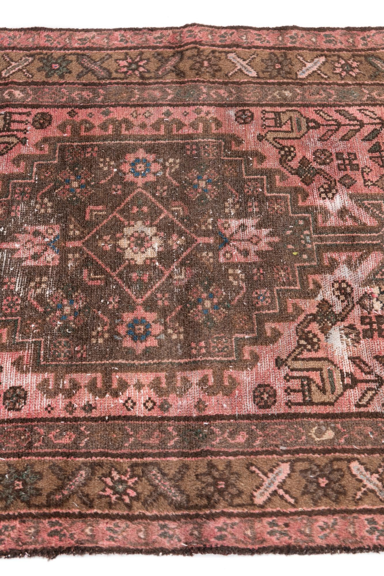 3' 3 x 6' 8 Hand Knotted Ultra Vintage Persian Wool Rug