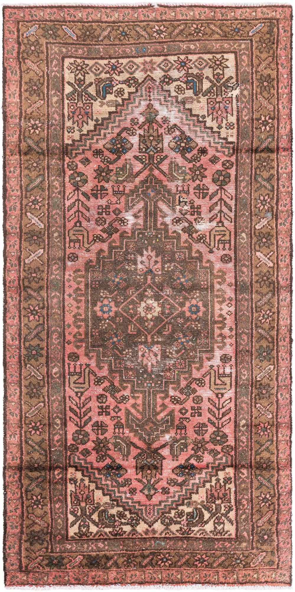 3' 3 x 6' 8 Hand Knotted Ultra Vintage Persian Wool Rug