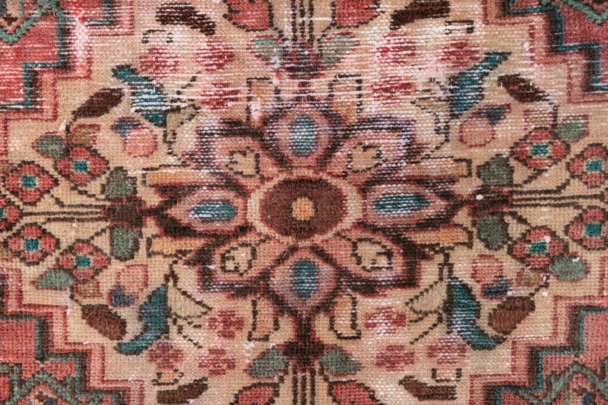 3' 7 x 6' 5 Hand Knotted Ultra Vintage Persian Wool Rug
