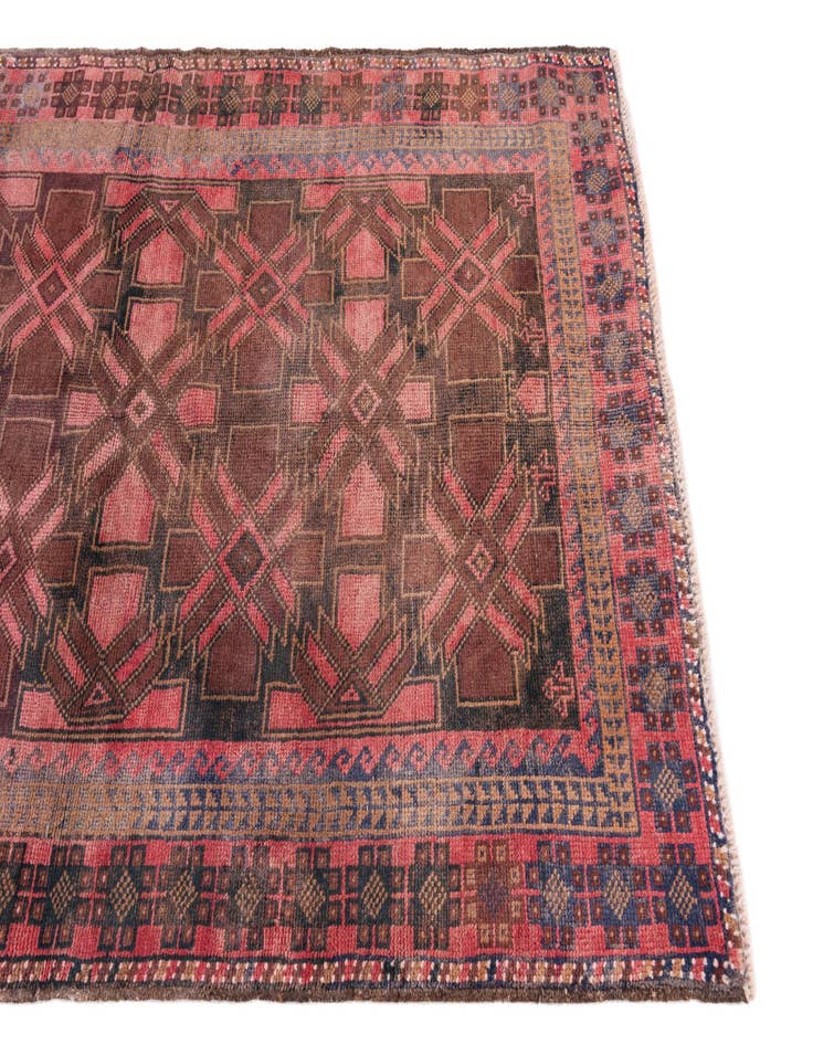 Detail image of 3' 7 x 6' 2 Hand Knotted Ultra Vintage Persian Wool Rug