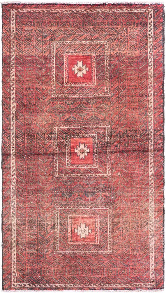 3' x 5' 4 Hand Knotted Ultra Vintage Persian Wool Rug