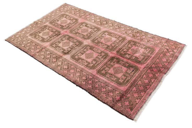 Detail image of 3' 5 x 6' 2 Hand Knotted Ultra Vintage Persian Wool Rug