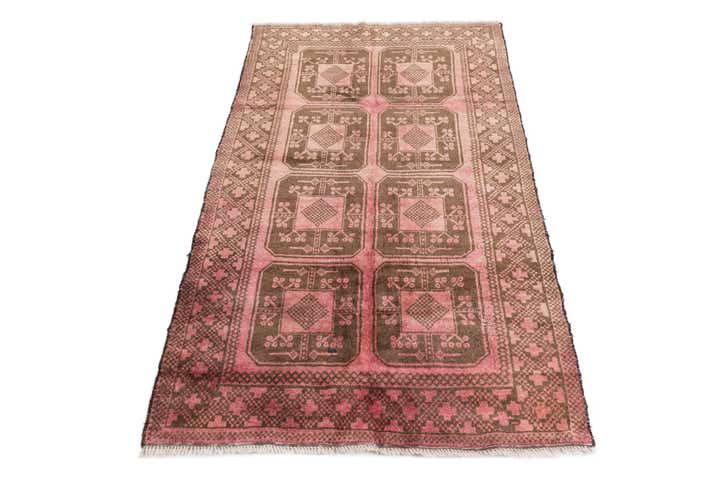 3' 5 x 6' 2 Hand Knotted Ultra Vintage Persian Wool Rug