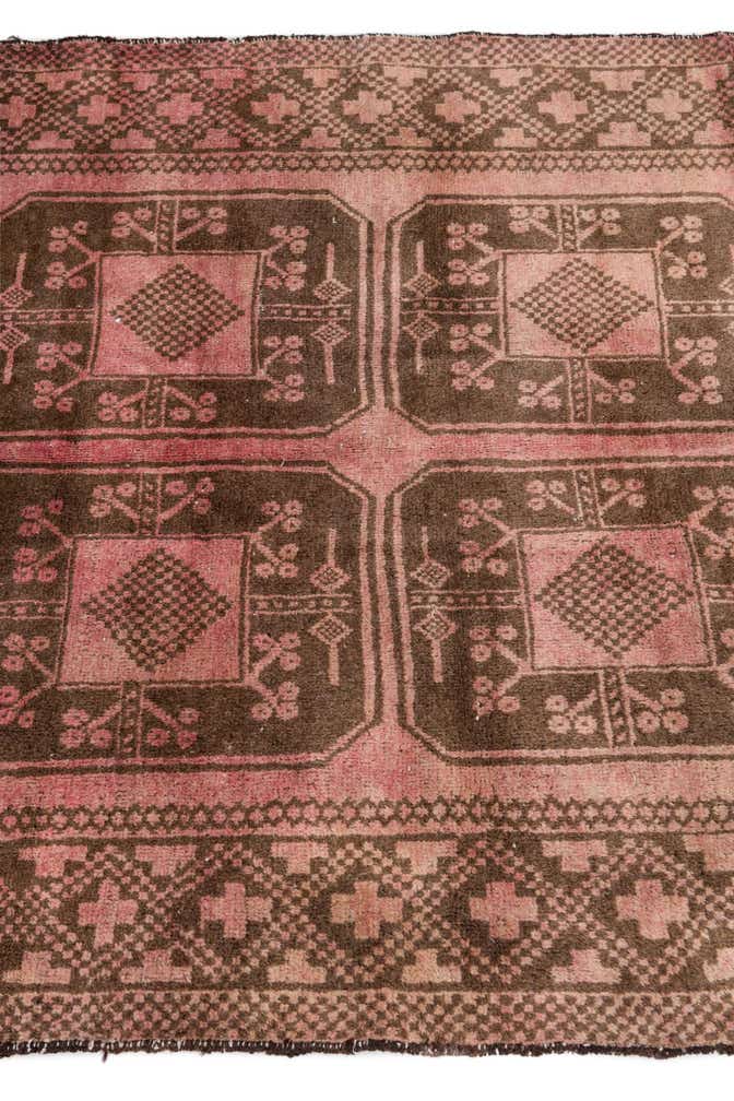 3' 5 x 6' 2 Hand Knotted Ultra Vintage Persian Wool Rug
