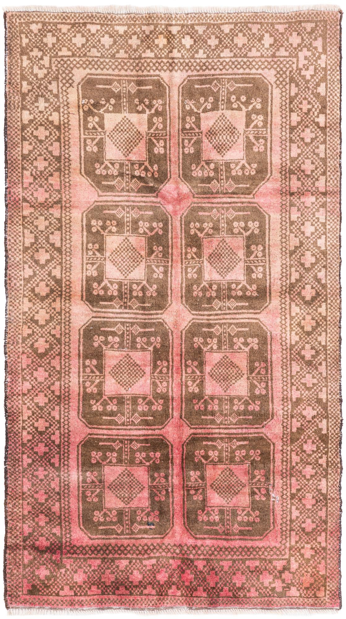 3' 5 x 6' 2 Hand Knotted Ultra Vintage Persian Wool Rug