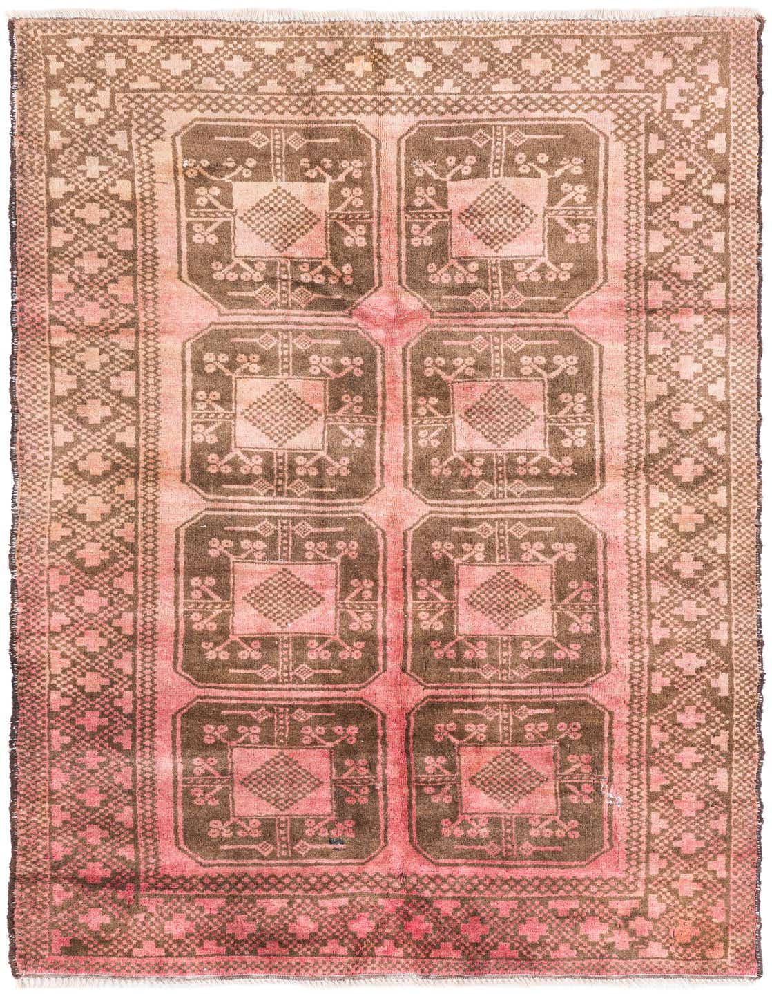 Primary image 3' 5 x 6' 2  Hand Knotted Ultra Vintage Persian Wool Rug