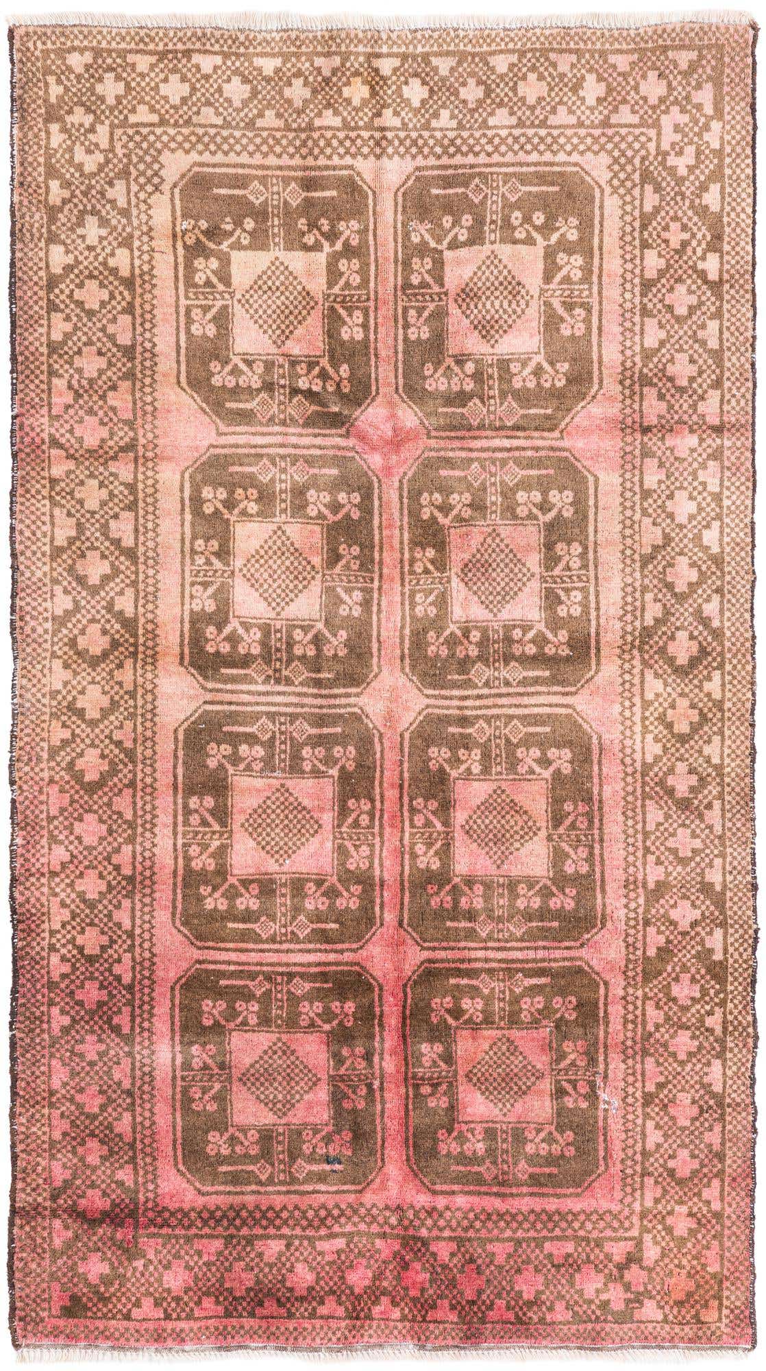 3' 5 x 6' 2 Hand Knotted Ultra Vintage Persian Wool Rug