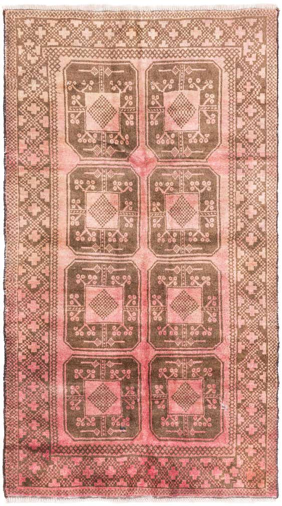 3' 5 x 6' 2 Hand Knotted Ultra Vintage Persian Wool Rug