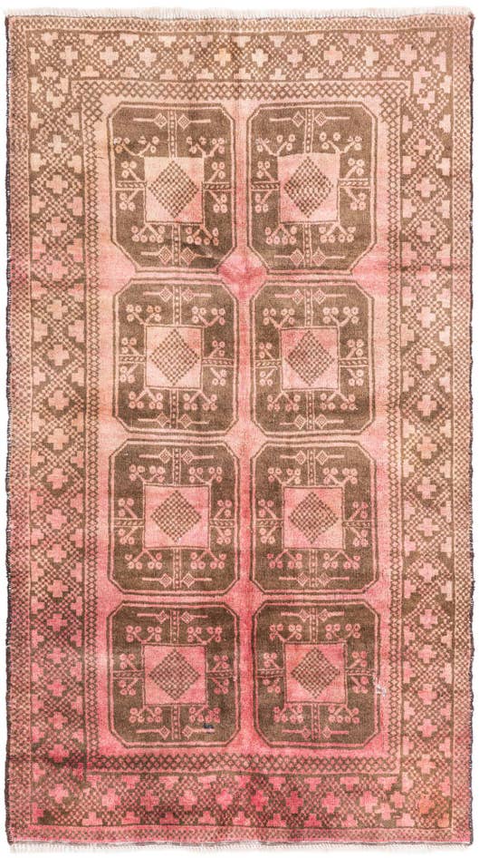 Detail image of 3' 5 x 6' 2 Hand Knotted Ultra Vintage Persian Wool Rug