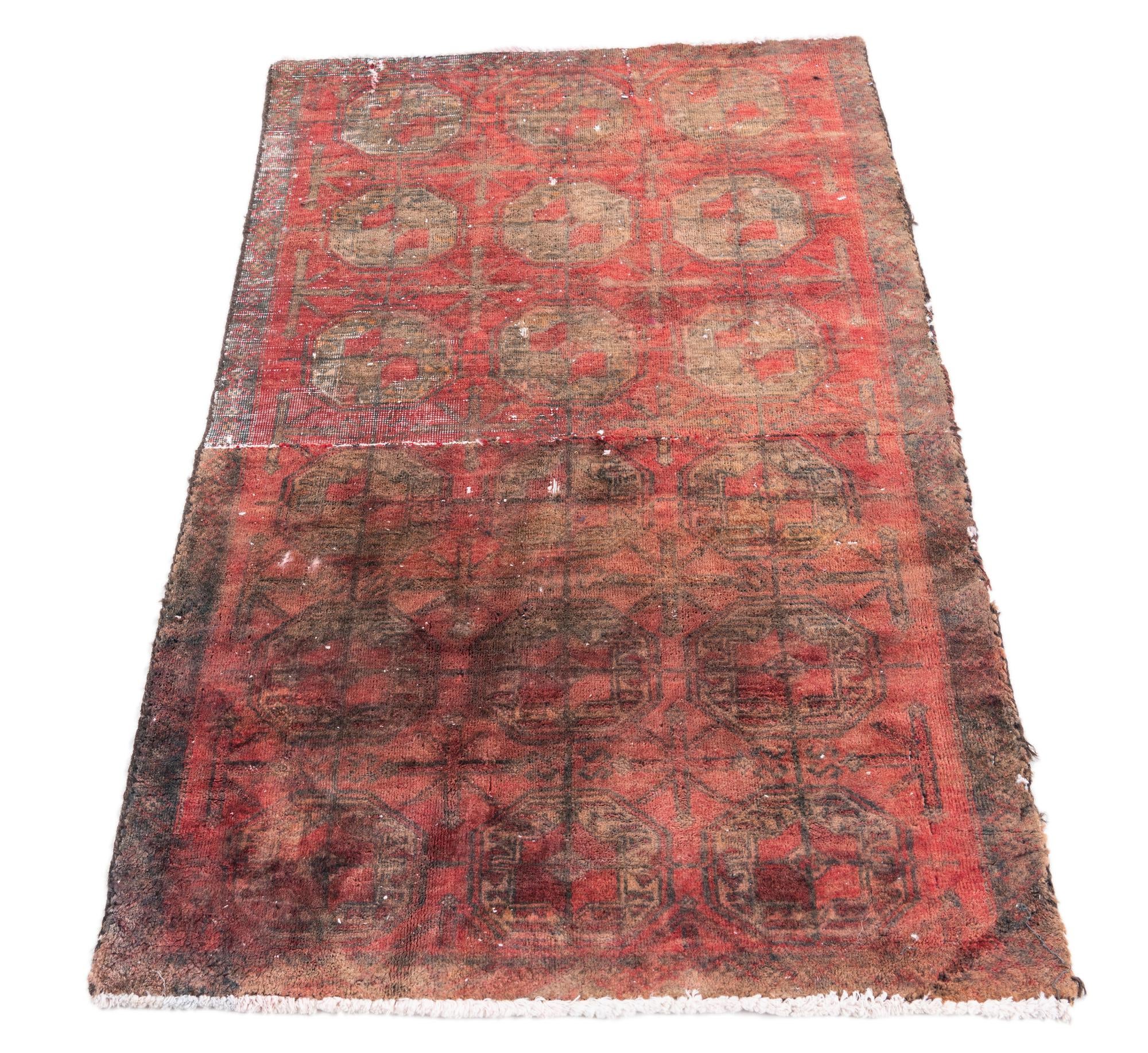 2' 8 x 4' 4 Hand Knotted Ultra Vintage Persian Wool Rug