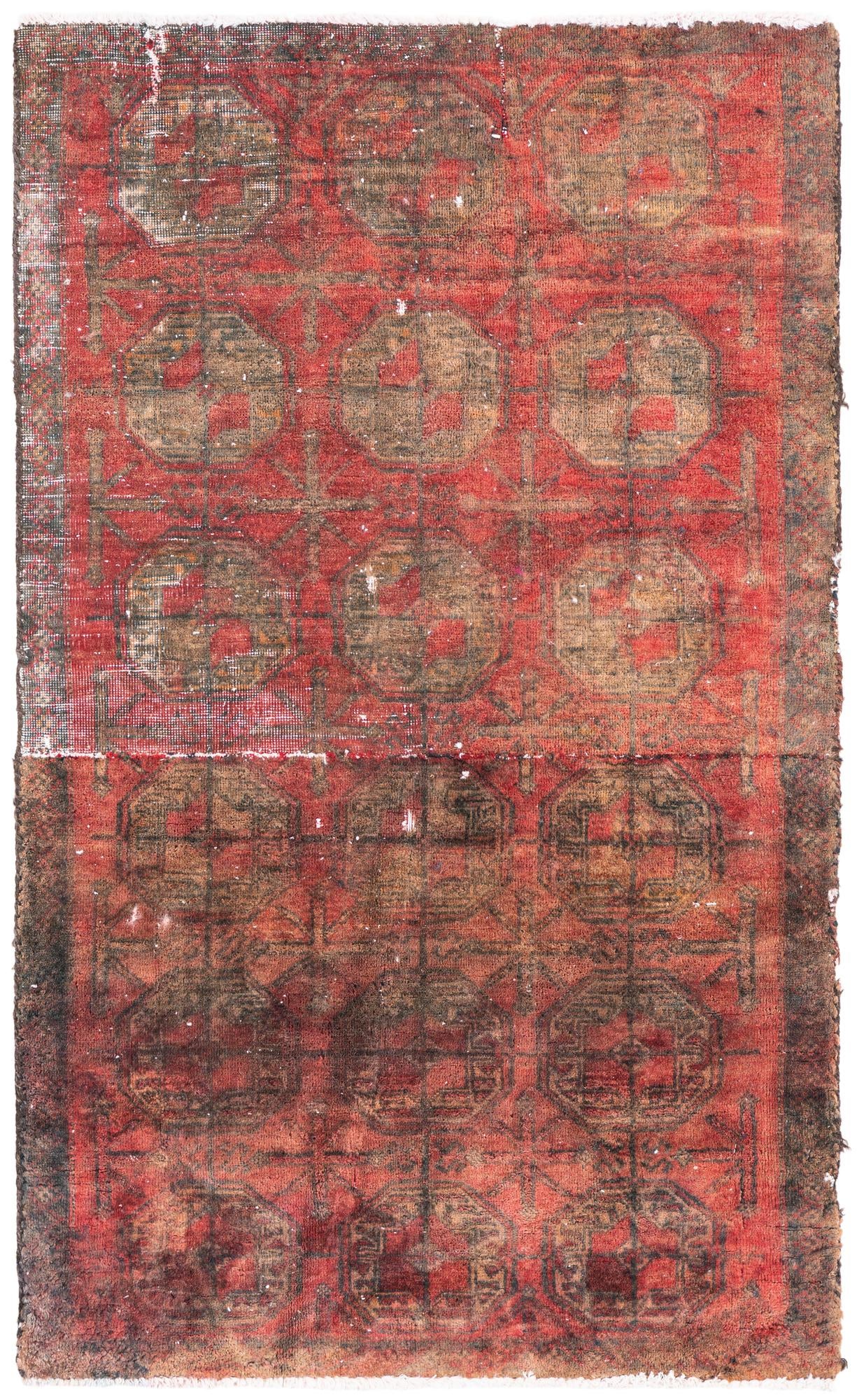 2' 8 x 4' 4 Hand Knotted Ultra Vintage Persian Wool Rug