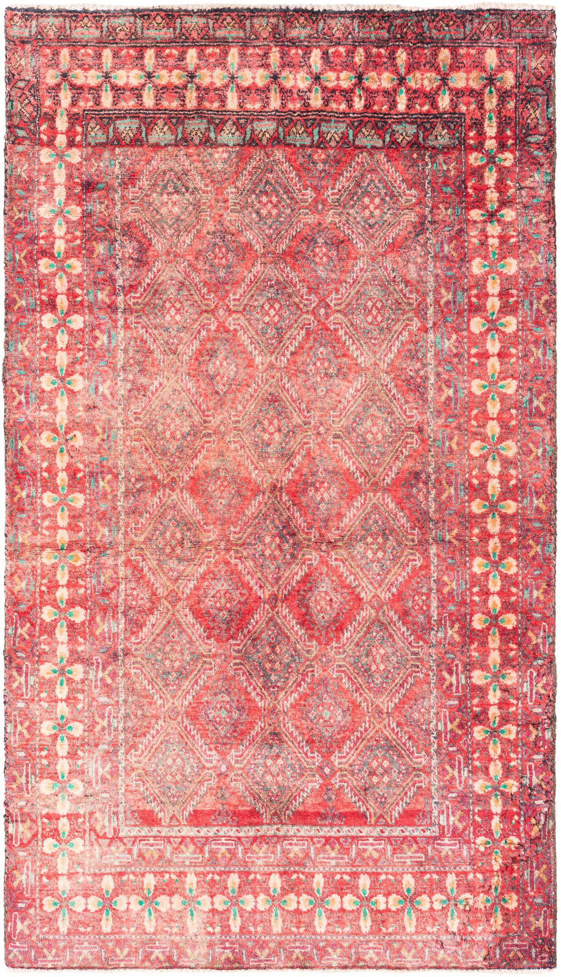 3' x 5' 2 Hand Knotted Ultra Vintage Persian Wool Rug