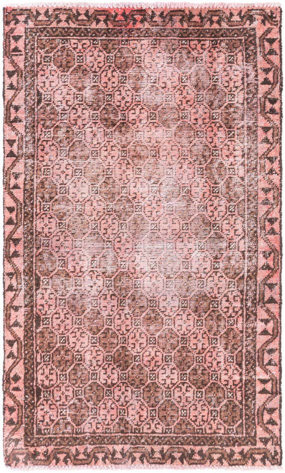 Detail image of 3' 1 x 5' Hand Knotted Ultra Vintage Persian Wool Rug