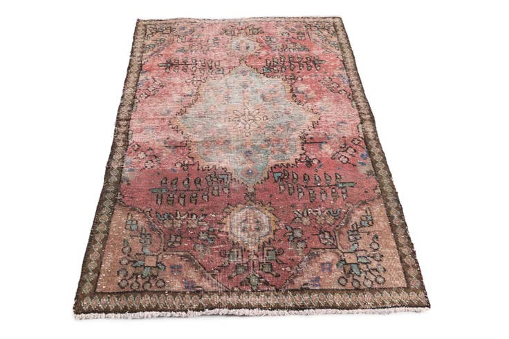 Detail image of 3' 1 x 5' Hand Knotted Ultra Vintage Persian Wool Rug
