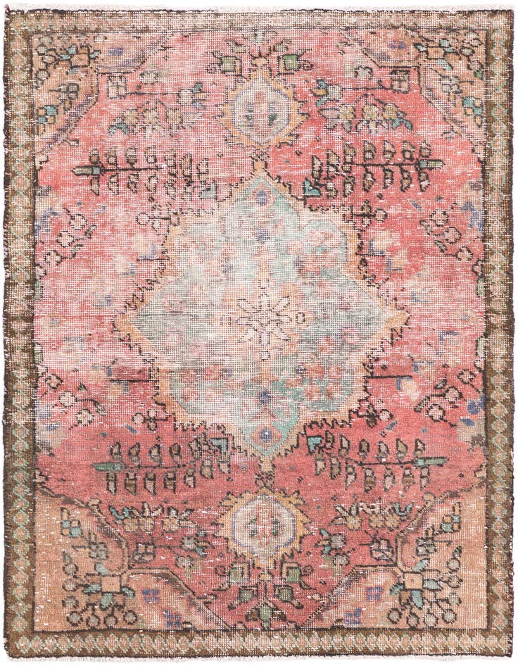 Detail image of 3' 1 x 5' Hand Knotted Ultra Vintage Persian Wool Rug