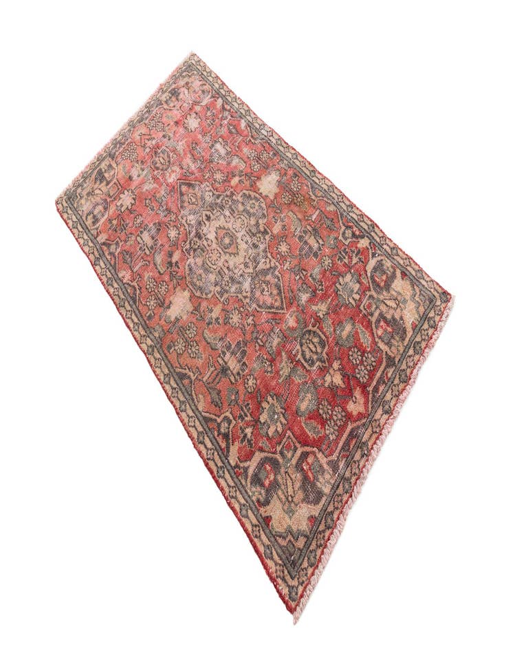 Detail image of 2' 9 x 5'  Hand Knotted Ultra Vintage Persian Wool Rug