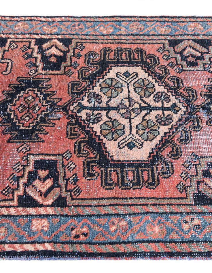 Detail image of 3' 4 x 4' 8  Hand Knotted Ultra Vintage Persian Wool Rug