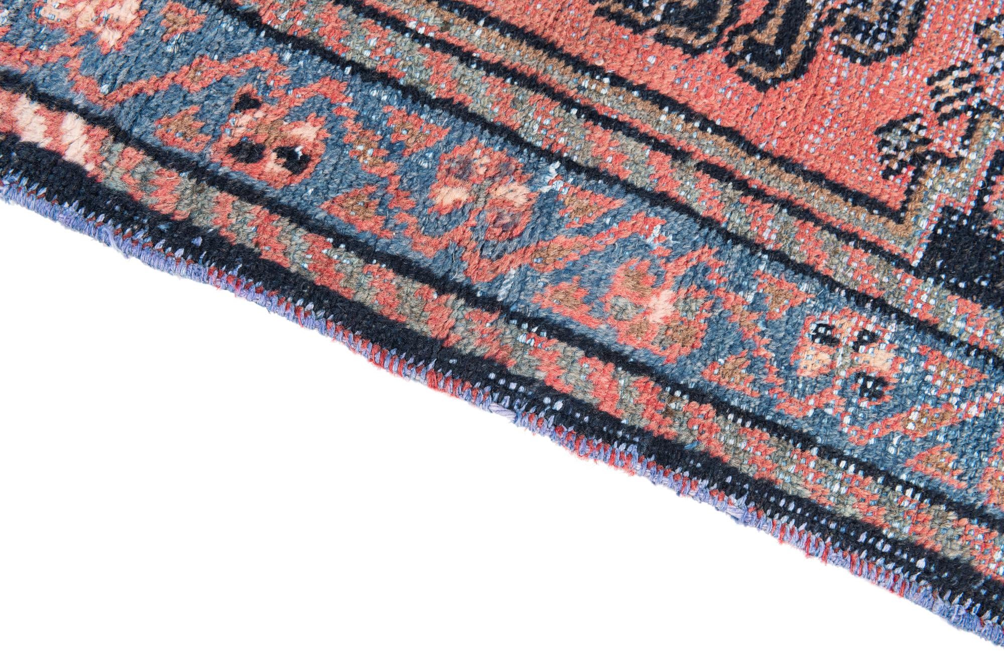 3' 4 x 4' 8 Hand Knotted Ultra Vintage Persian Wool Rug