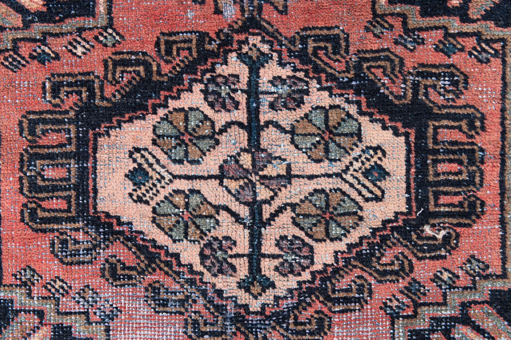 3' 4 x 4' 8 Hand Knotted Ultra Vintage Persian Wool Rug