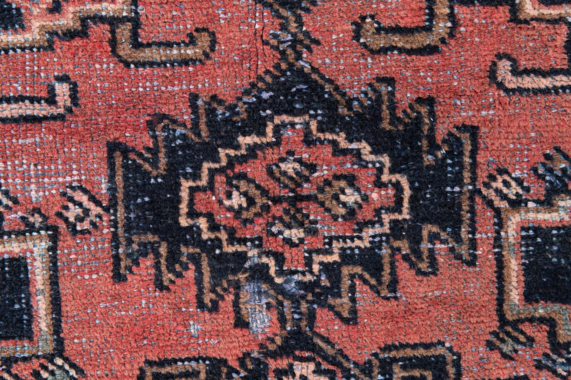 3' 4 x 4' 8 Hand Knotted Ultra Vintage Persian Wool Rug