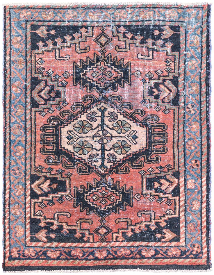 Detail image of 3' 4 x 4' 8 Hand Knotted Ultra Vintage Persian Wool Rug