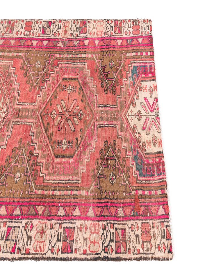 Detail image of 3' 3 x 4' 2  Hand Knotted Ultra Vintage Persian Wool Rug