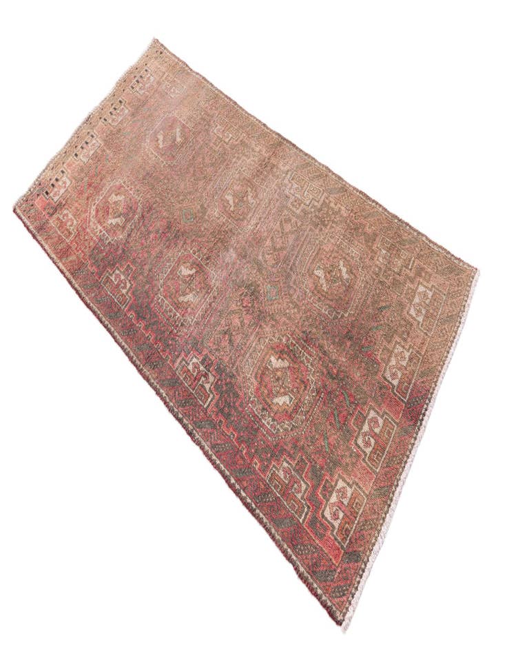 Detail image of 2' 6 x 5' 2  Hand Knotted Ultra Vintage Persian Wool Rug