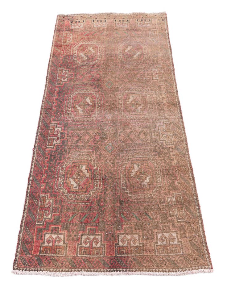 Detail image of 2' 6 x 5' 2  Hand Knotted Ultra Vintage Persian Wool Rug