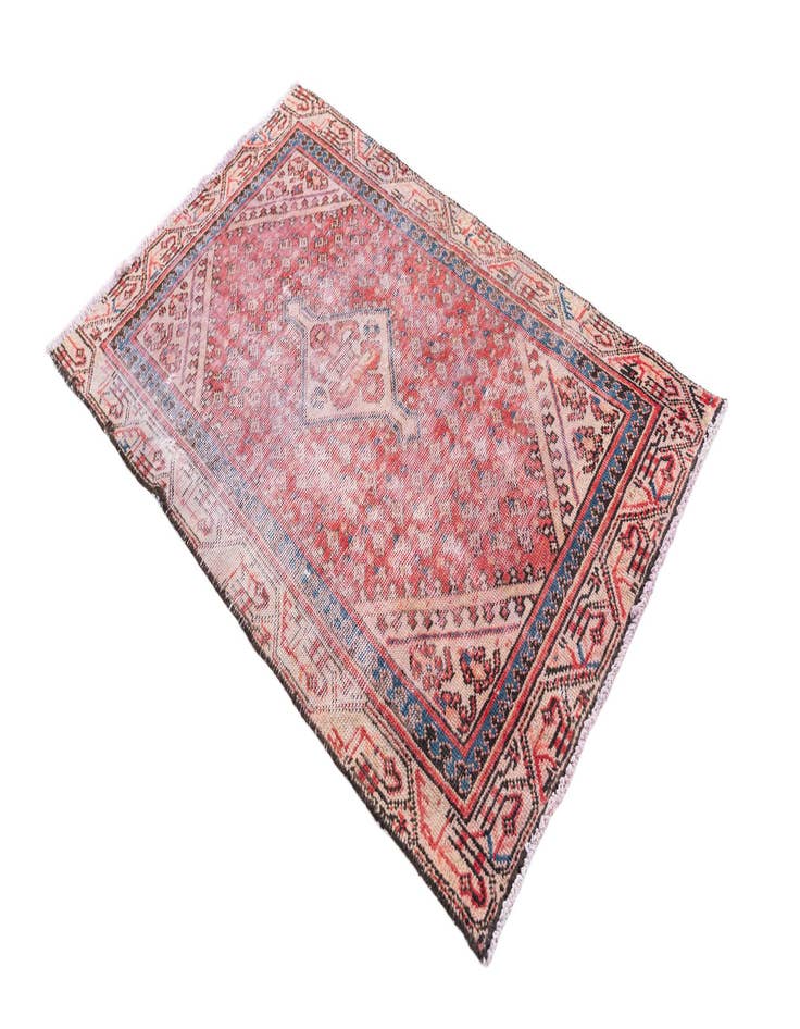 Detail image of 3' 1 x 5'  Hand Knotted Ultra Vintage Persian Wool Rug