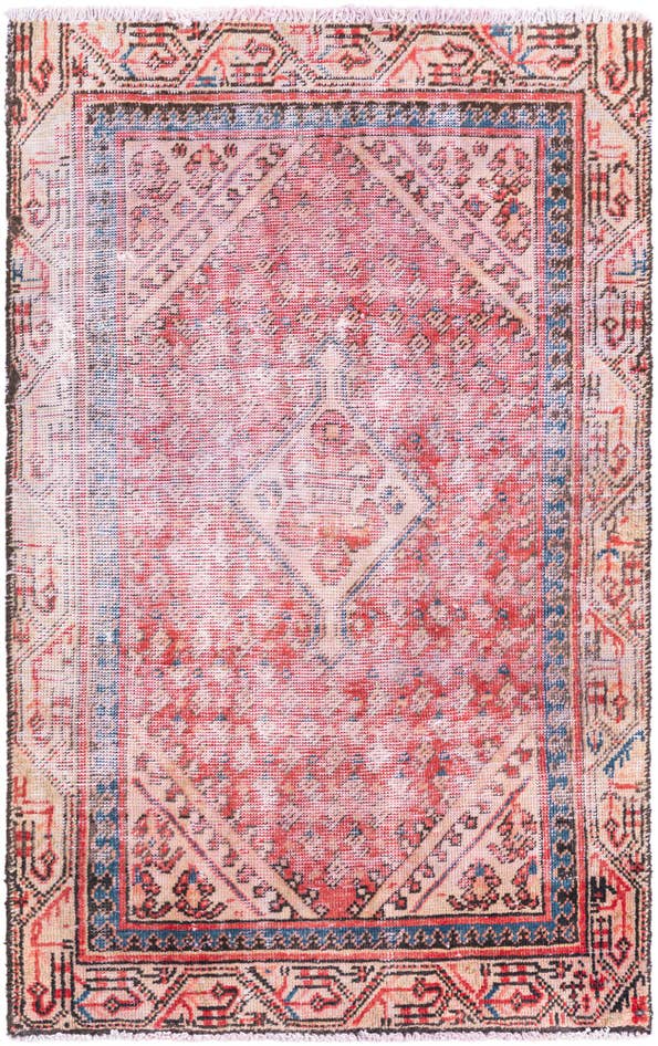 Detail image of 3' 1 x 5' Hand Knotted Ultra Vintage Persian Wool Rug