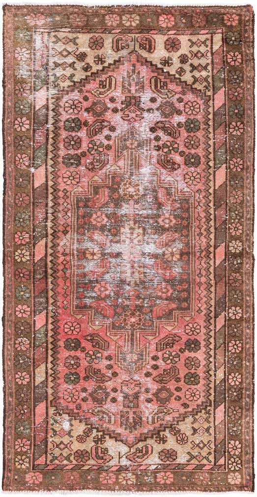 3' 3 x 6' 3 Hand Knotted Ultra Vintage Persian Wool Rug
