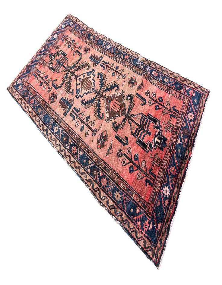 Detail image of 3' 4 x 6' 5  Hand Knotted Ultra Vintage Persian Wool Rug