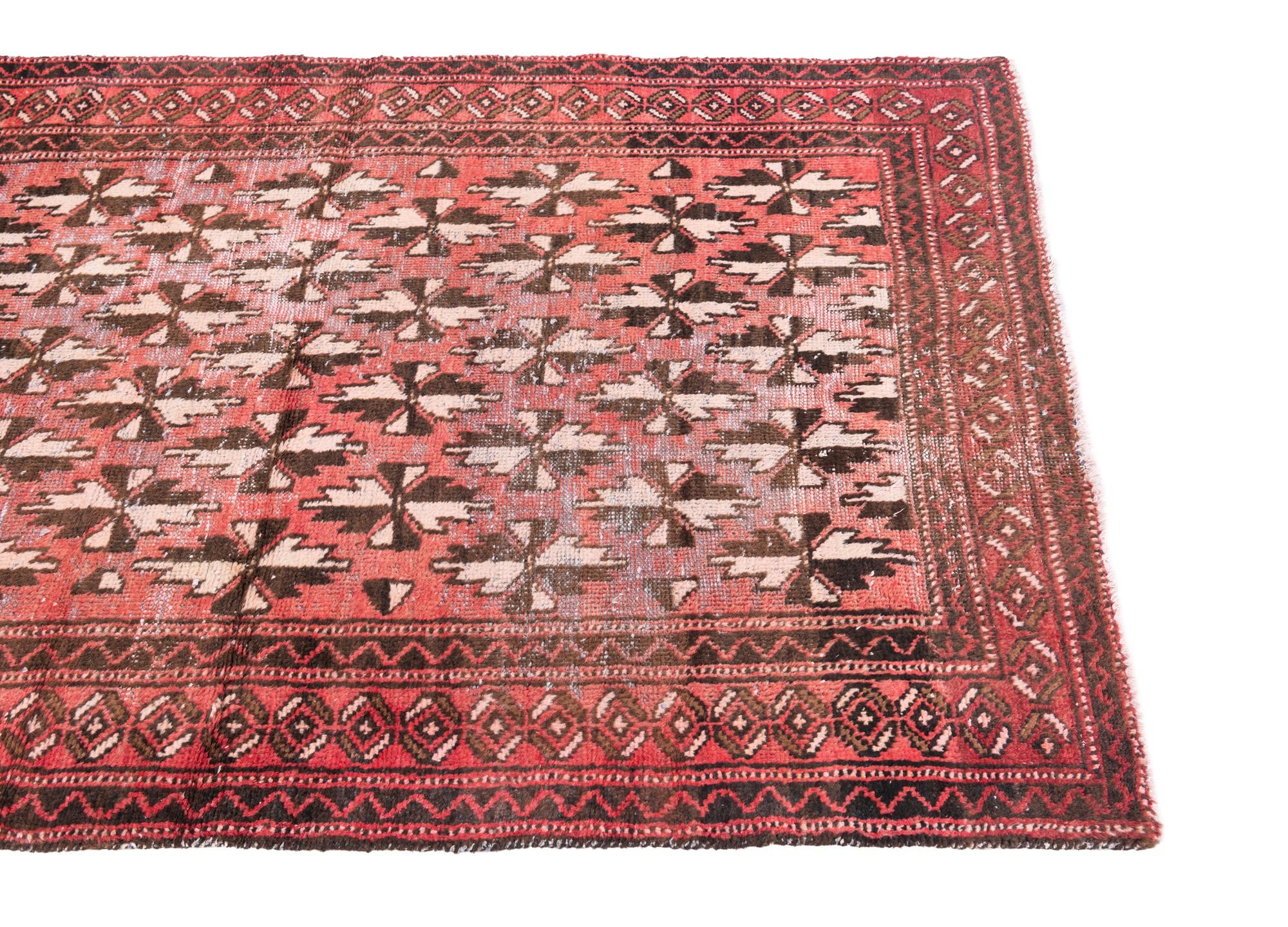 4' x 6' 3 Hand Knotted Ultra Vintage Persian Wool Rug