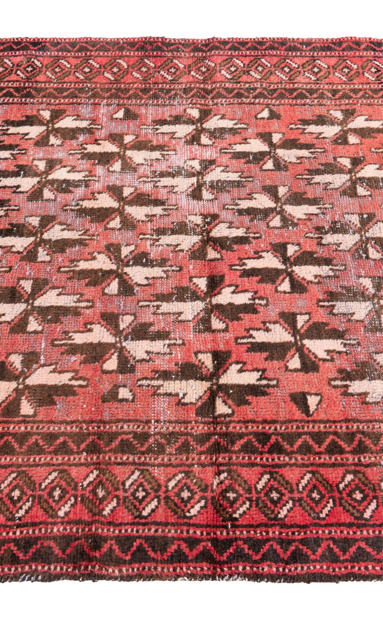 4' x 6' 3 Hand Knotted Ultra Vintage Persian Wool Rug