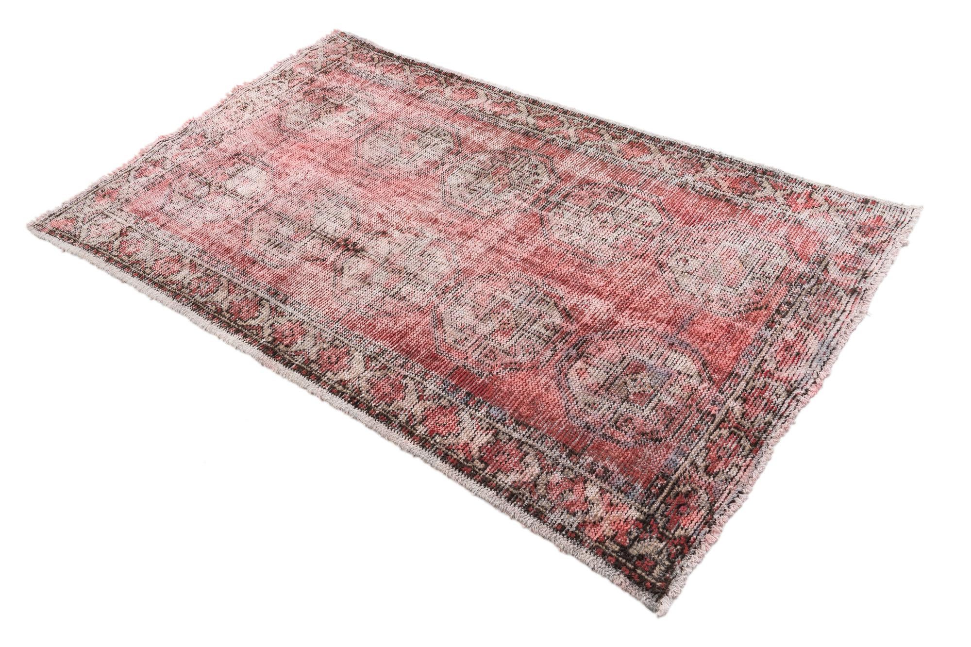 3' 9 x 6' 4 Hand Knotted Ultra Vintage Persian Wool Rug