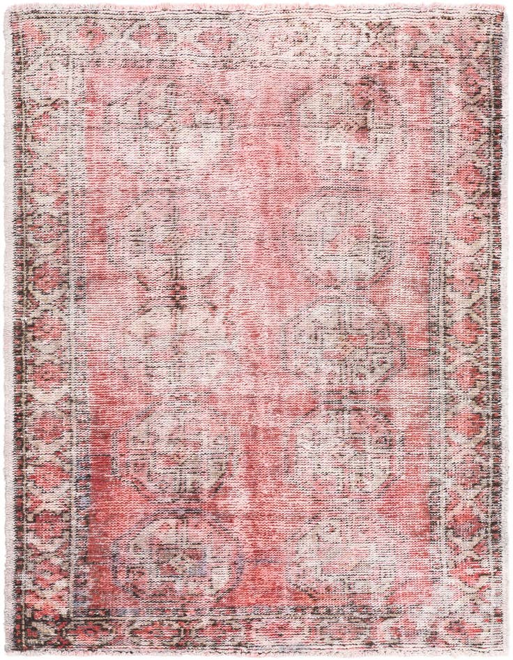 Detail image of 3' 9 x 6' 4 Hand Knotted Ultra Vintage Persian Wool Rug