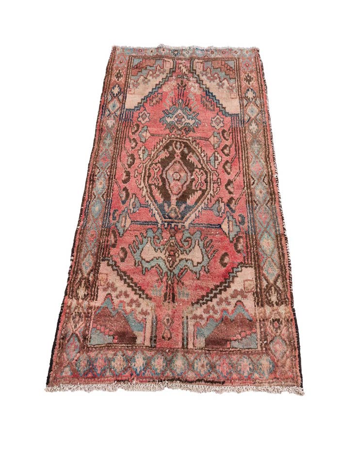 Detail image of 3' 6 x 5' 6  Hand Knotted Ultra Vintage Persian Wool Rug