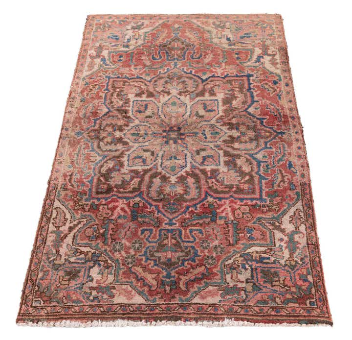 2' 9 x 4' 3 Hand Knotted Ultra Vintage Persian Wool Rug