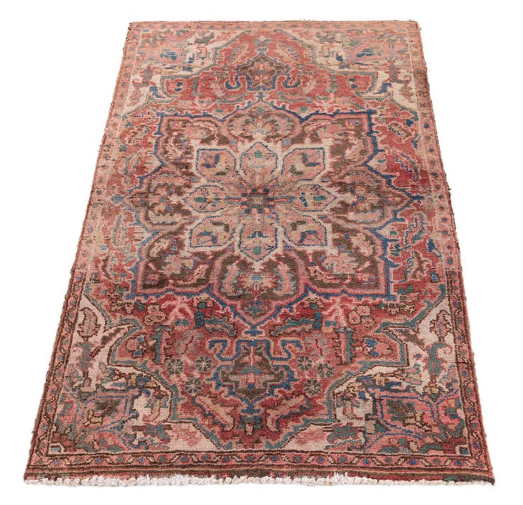 Detail image of 2' 9 x 4' 3 Hand Knotted Ultra Vintage Persian Wool Rug