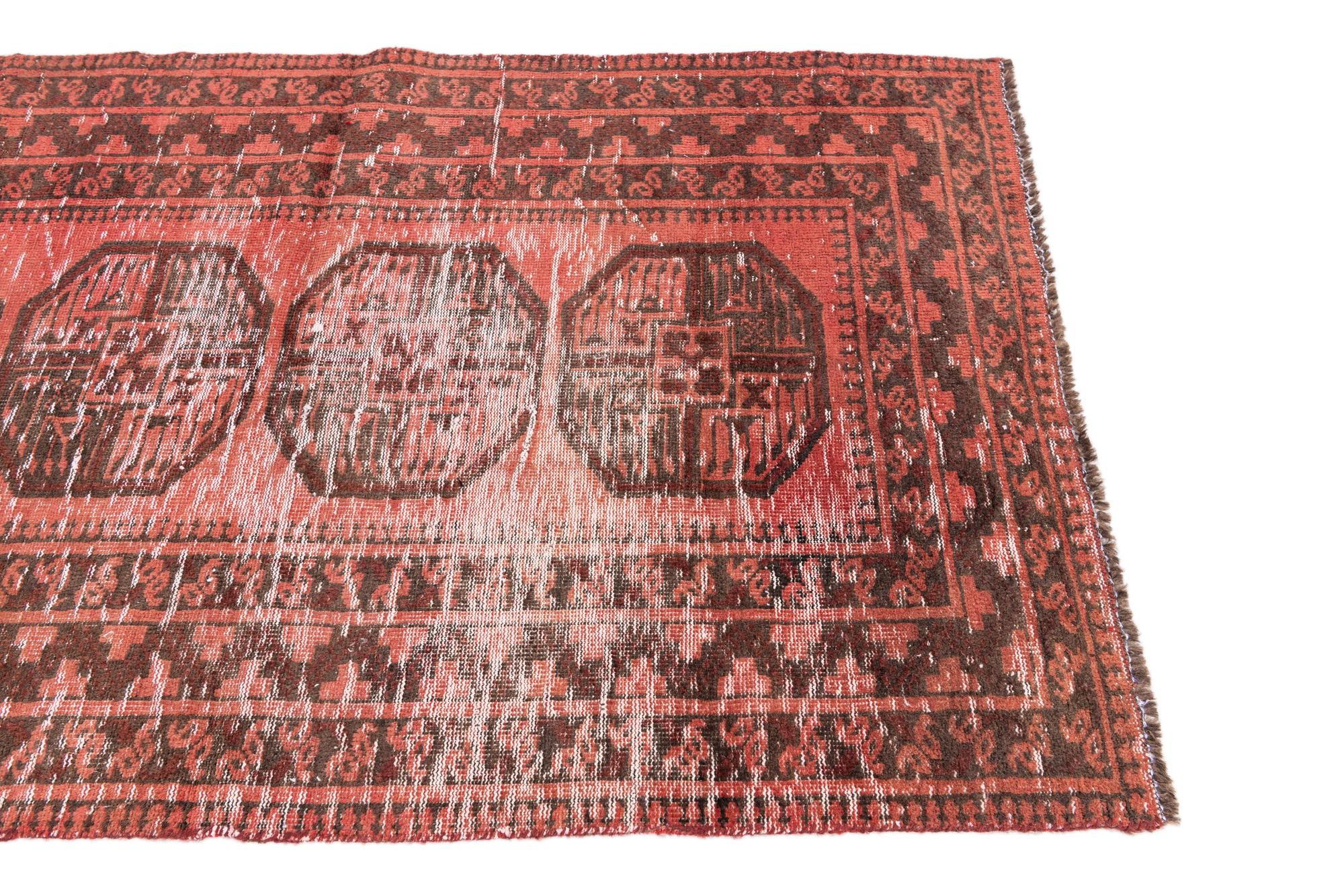3' 7 x 5' 10 Hand Knotted Ultra Vintage Persian Wool Rug