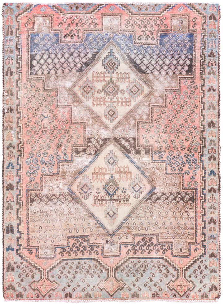 3' 10 x 5' 4 Hand Knotted Ultra Vintage Persian Wool Rug