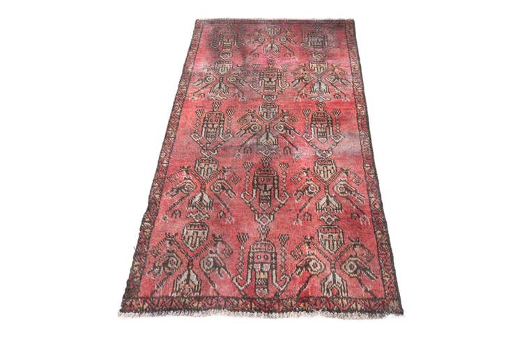 Detail image of 2' 10 x 5' 5 Hand Knotted Ultra Vintage Persian Wool Rug