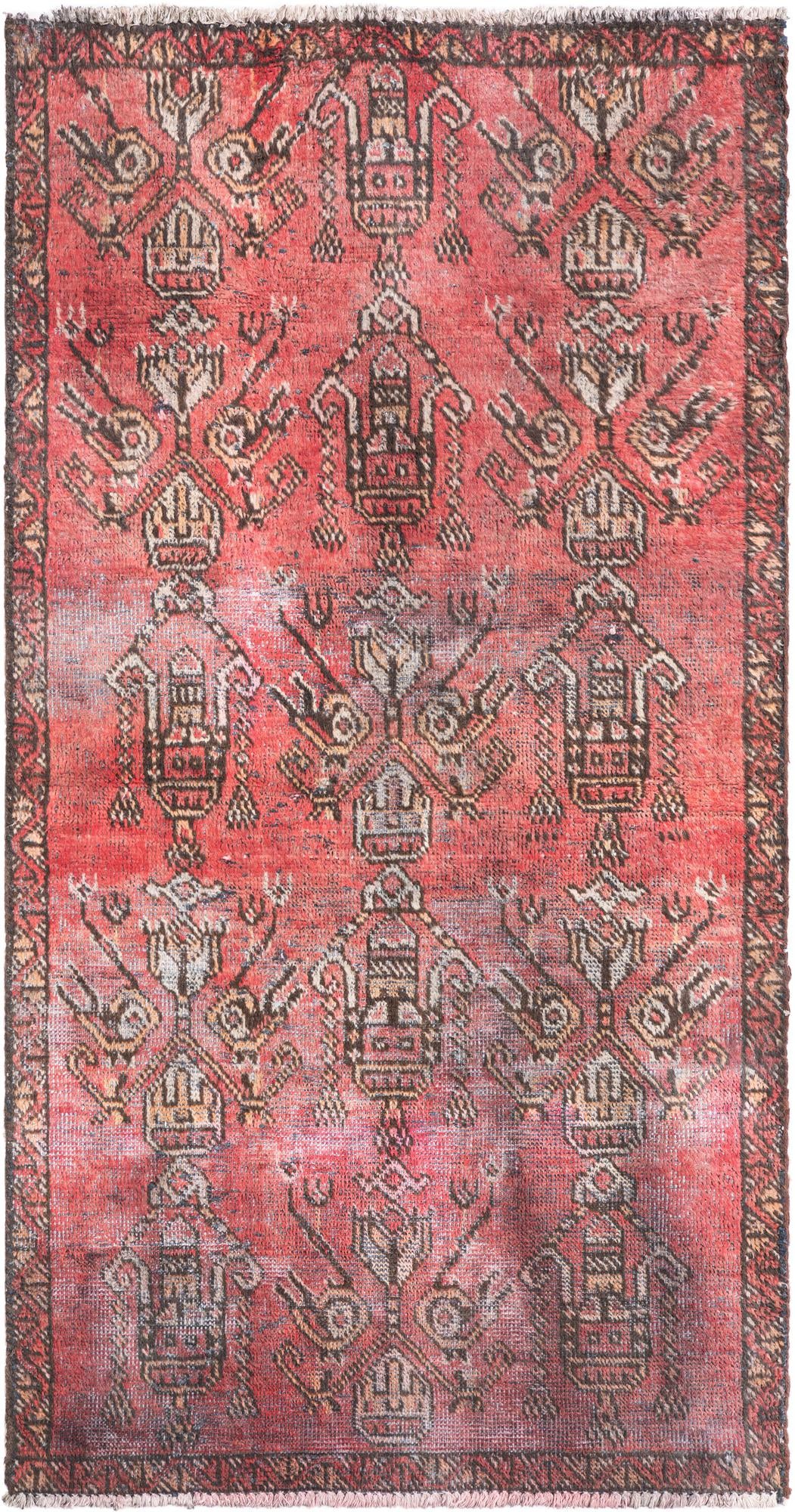 2' 10 x 5' 5 Hand Knotted Ultra Vintage Persian Wool Rug