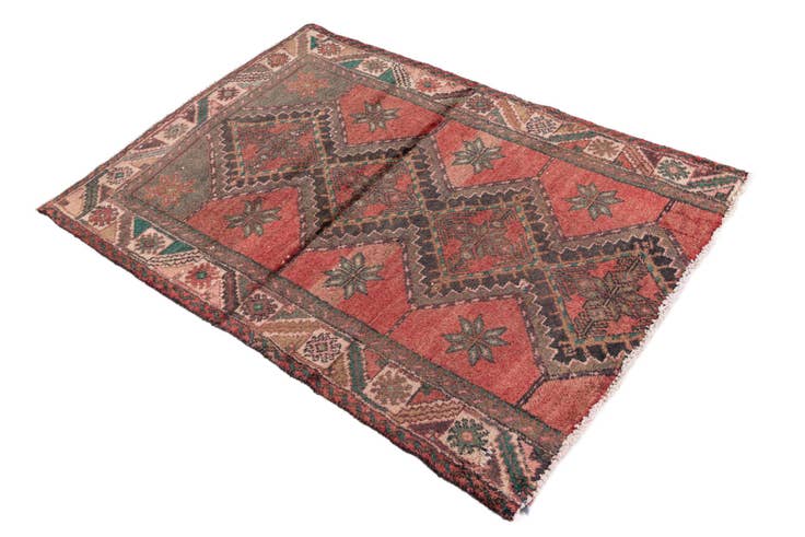 Detail image of 3' 1 x 4' 6 Hand Knotted Ultra Vintage Persian Wool Rug