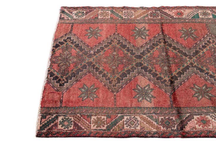 Detail image of 3' 1 x 4' 6 Hand Knotted Ultra Vintage Persian Wool Rug