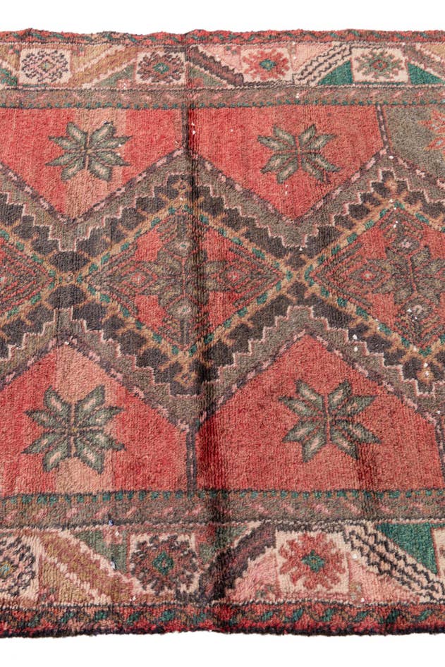 Detail image of 3' 1 x 4' 6 Hand Knotted Ultra Vintage Persian Wool Rug