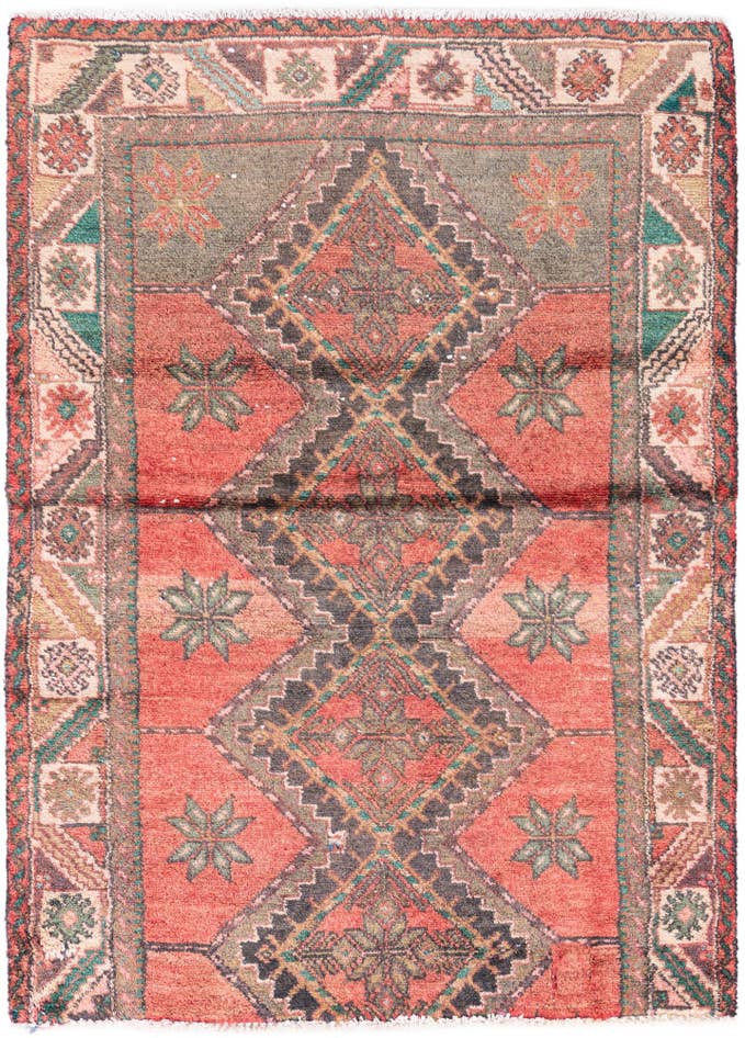 Detail image of 3' 1 x 4' 6 Hand Knotted Ultra Vintage Persian Wool Rug