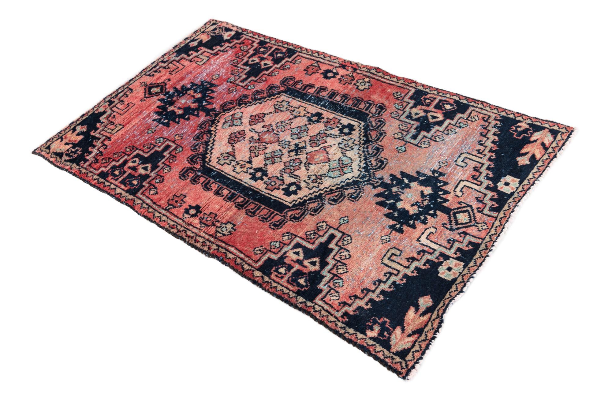 2' 8 x 4' 2 Hand Knotted Ultra Vintage Persian Wool Rug