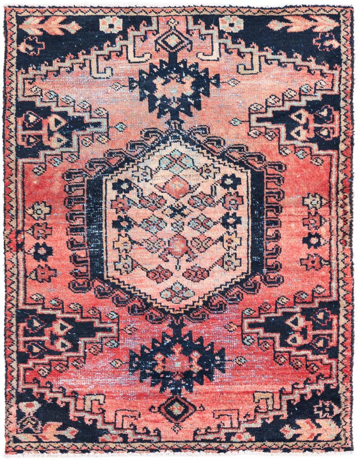 Detail image of 2' 8 x 4' 2 Hand Knotted Ultra Vintage Persian Wool Rug